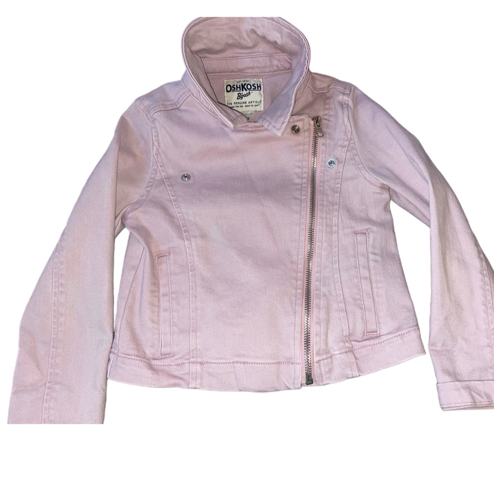 OshKosh B'gosh Pink Jean Jacket Moto Style